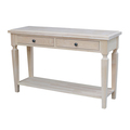 International Concepts Rectangle Vista Console/Sofa Table, 48 in W X 16 in L X 30 in H, Wood, Unfinished OT-15S